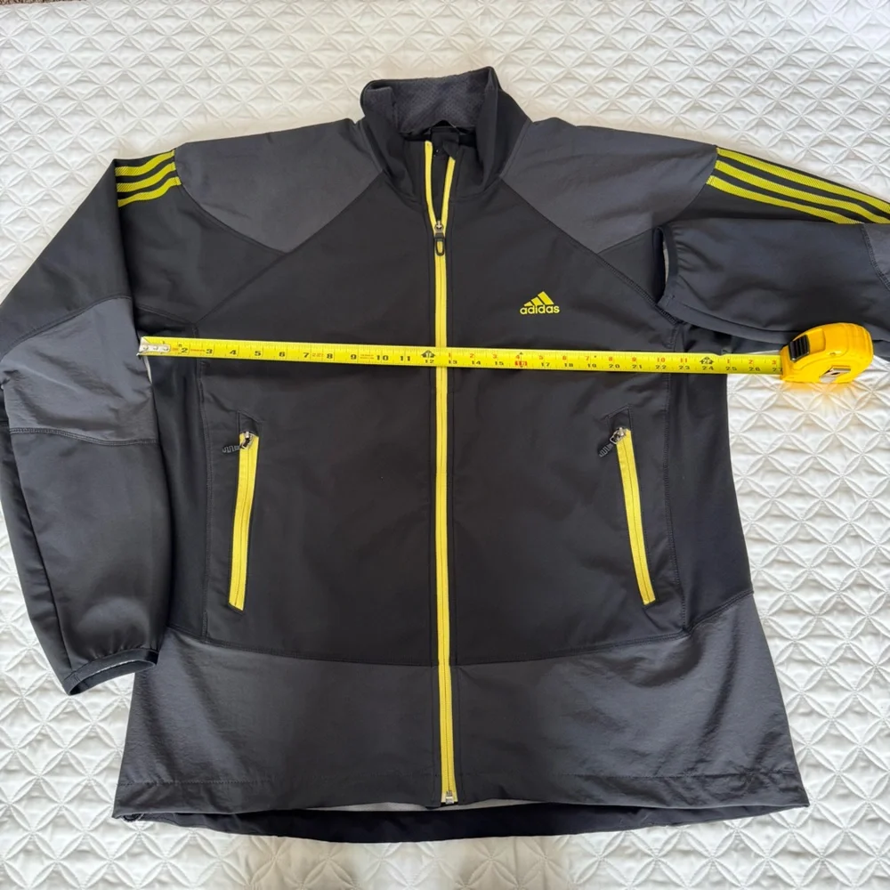 Adidas Men's Formotion Running Black Yellow Full Zip Jacket Size XXL - Picture 6 of 15